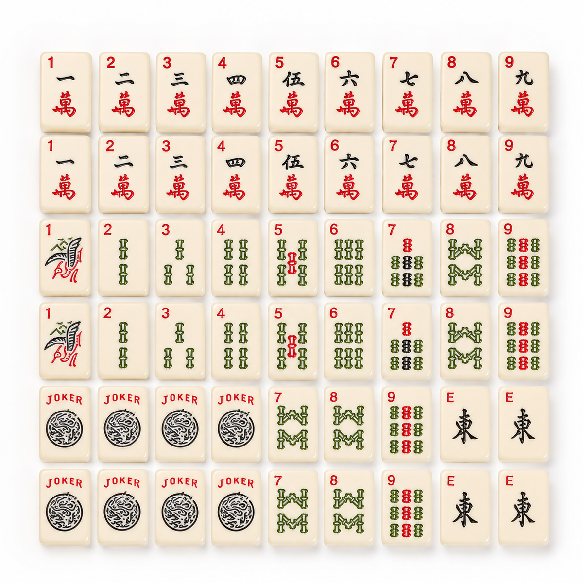 166 Ivory American Mahjong Tiles – 1.2 in, Tiles Only