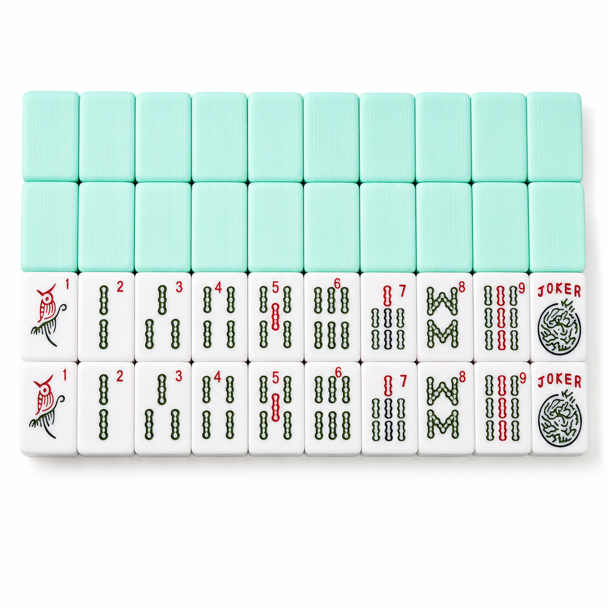 166 Green American Mahjong Tiles – 1.2 in, Tiles Only