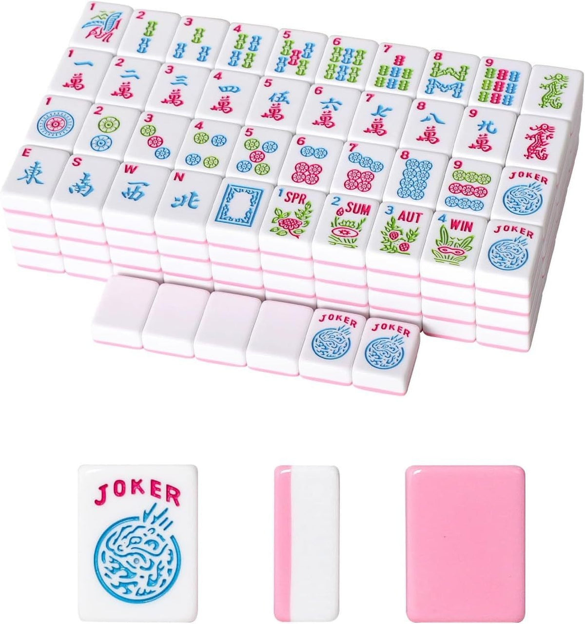 Portable Acrylic American Mahjong Set – Blue or Pink