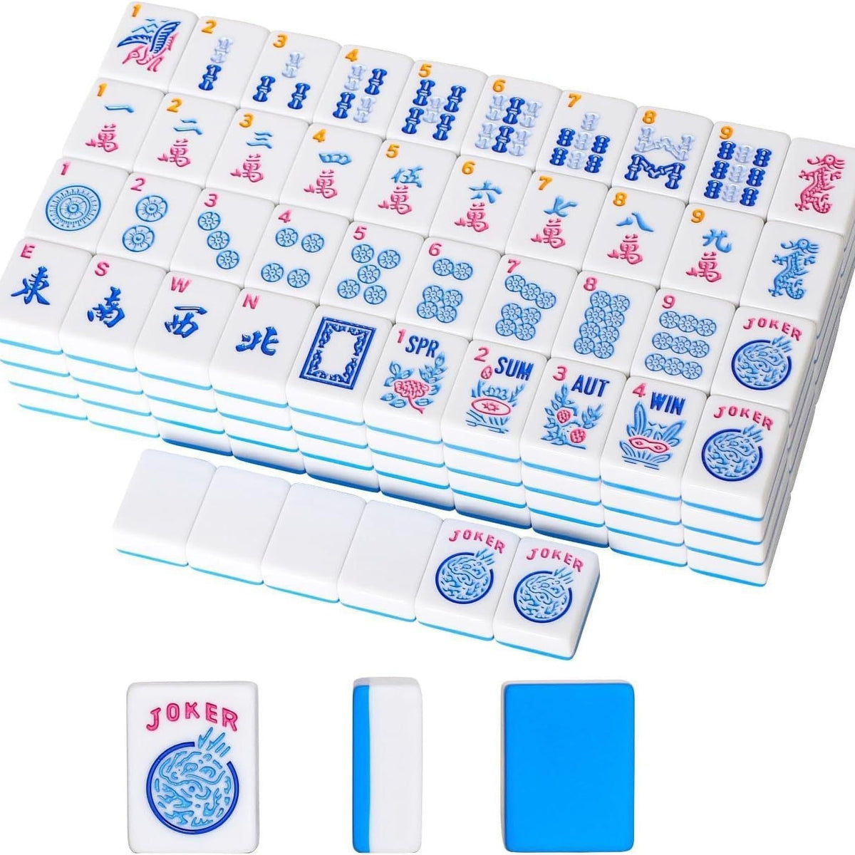 Portable Acrylic American Mahjong Set – Blue or Pink