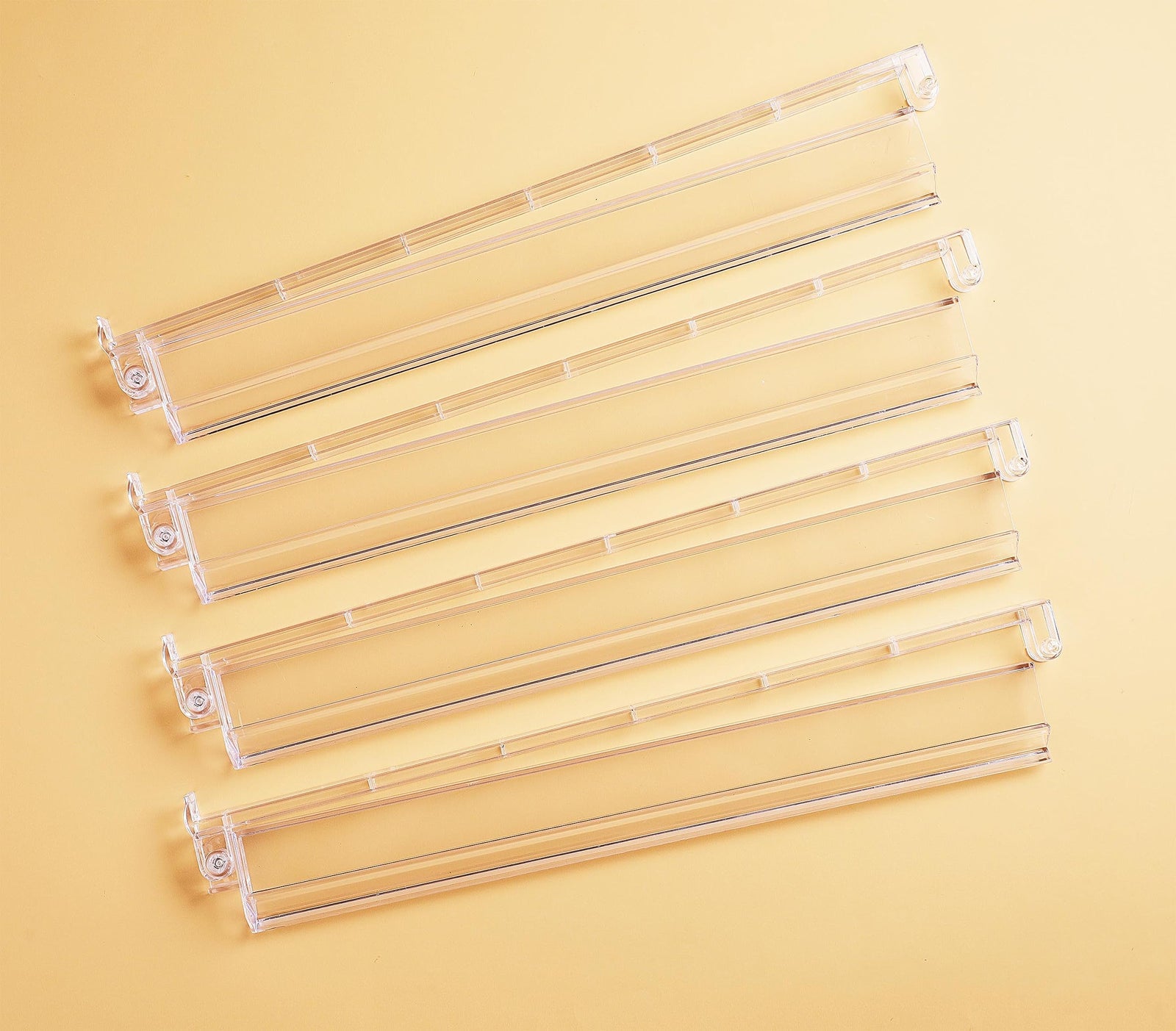 Clear acrylic rack-and-pusher set for four Mahjong players