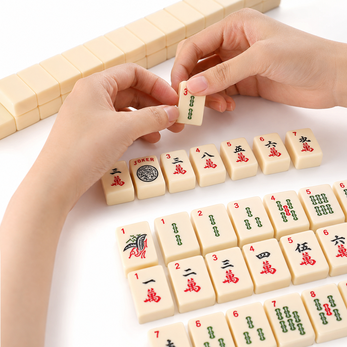 166 Ivory American Mahjong Tiles – 1.2 in, Tiles Only