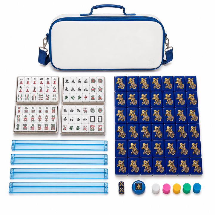 Premium Gold Edition American Mahjong Set – 166 Acrylic Tiles & White Case