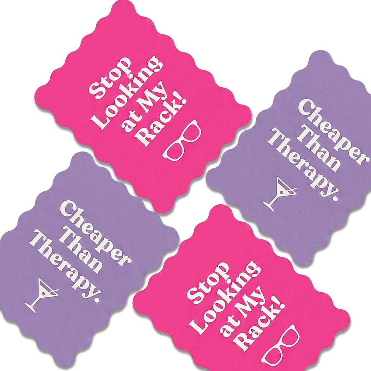 Colorful Mahjong Tile Shufflers with Slogans – Set of 4
