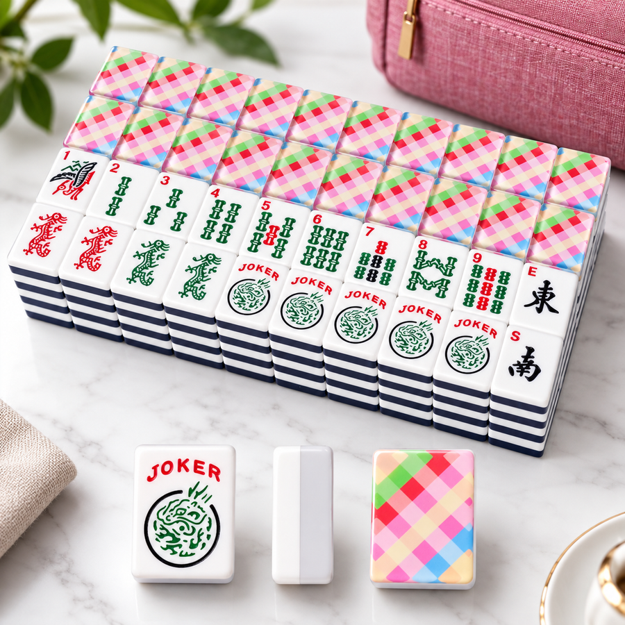 166 colorful acrylic American Mahjong tiles