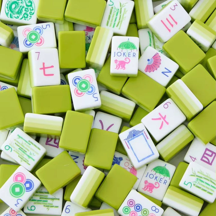 American Mahjong Acrylic Tile Set with 4-Layer Storage Box