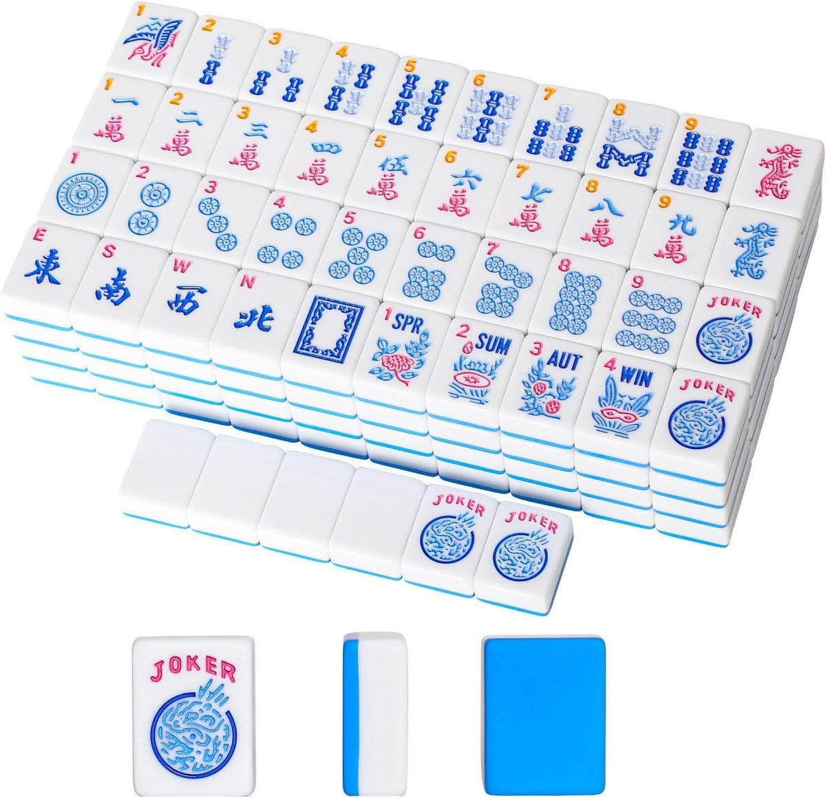 Portable Acrylic American Mahjong Set – Blue or Pink